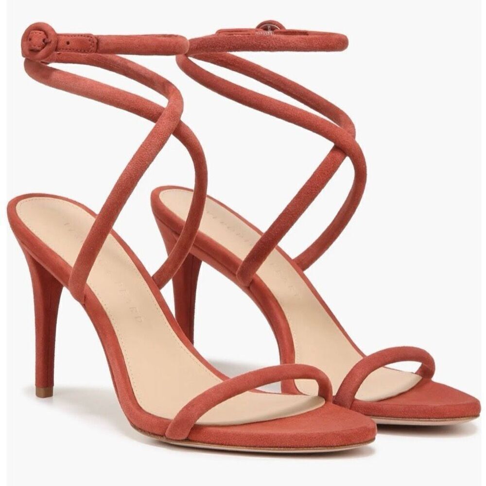 NIB Veronica Beard Women's Redwood Marceline Suede Heels Strappy Sandals Size 8.